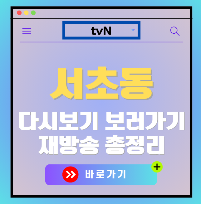 서초동 다시보기, 재방송 보러가기, OTT 출연진 모든 정보
