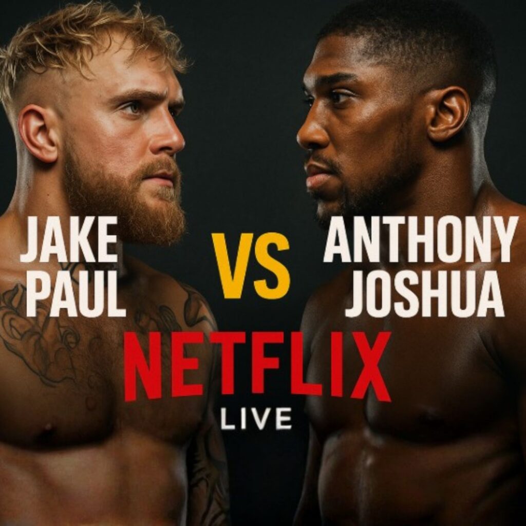 제이크 폴 대 앤서니 조슈아 대결 포스터. 넷플릭스 생중계.